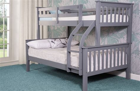 Grey Wooden Bunk Beds Summit Grey Full Over Full Bunk Bed Living