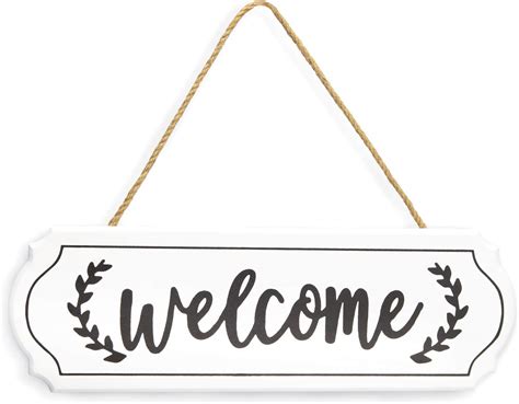 Wooden Welcome Sign For Rustic Farmhouse Decorations Wall Hanging Welcome Sign For Front Door