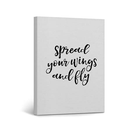 spread your wings and fly quote canvas print motivational wall etsy uk