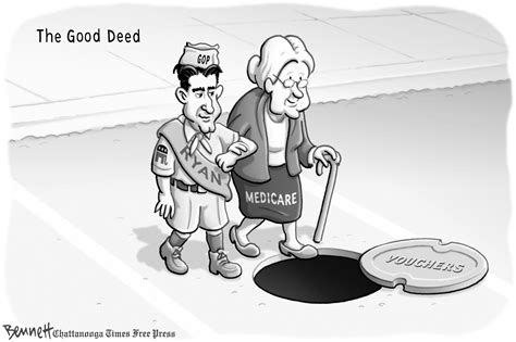 Bennett Cartoon Paul Ryans Good Deed For Medicare