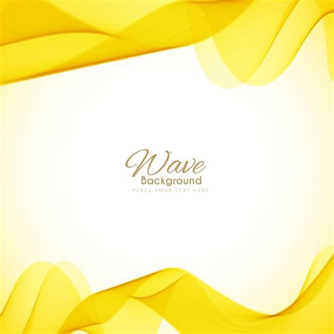Yellow Wave Background Vector Download Free Vector Art