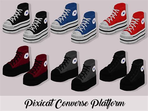 Pixicat Converse Platform Lumy Sims Sims 4 Cc Shoes Sims 4 Cc