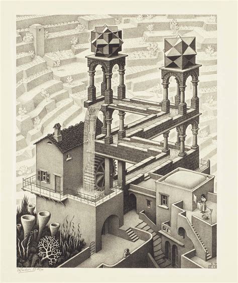 Maurits Cornelis Escher 1898 1972 Waterfall Christies