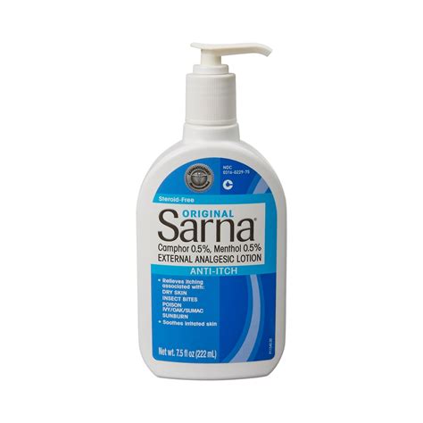 Sarna Original 05 Strength Anti Itch Moisturizing Lotion 75 Oz Bottle