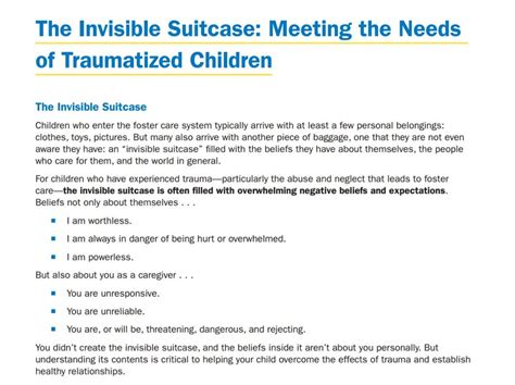 Trauma Informed Parenting Supplemental Resources