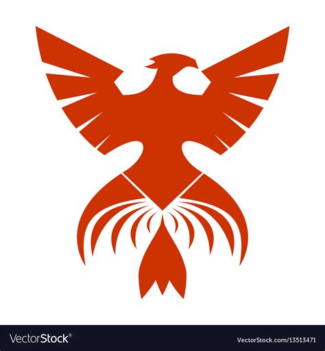 Red Phoenix Symbol Royalty Free Vector Image Vectorstock