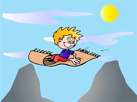 Boy On A Flying Carpet Stock Illustration Illustration Of Smile 14848569