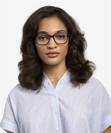 nonchalance rectangle tortoise full rim eyeglasses eyebuydirect