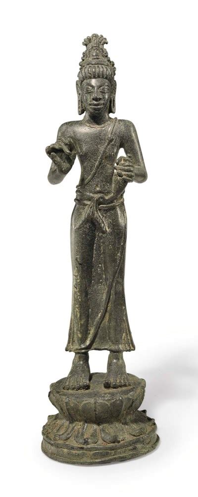 A Bronze Figure Of Maitreya Thailand Mon Dvaravati Period 7th