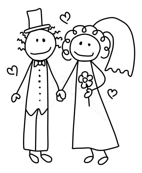 Click To Close Stick Figures Bride Clipart Wedding Illustration