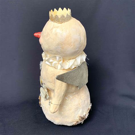 Vintage Snowman Nichol Sayre Dee Foust Making Spirits Bright Paper Mache Ebay