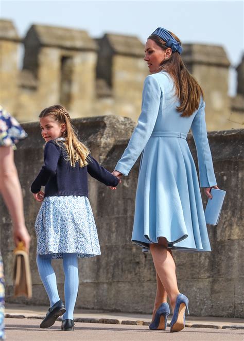 Kate Middletons Baby Blue Easter Dress Matches Princess Charlottes