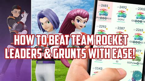 How To Beat Team Rocket Leadersgrunts With Ease In Pokemon Go Youtube