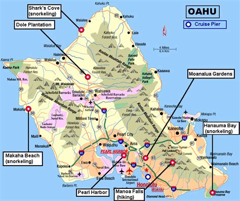 Oahu Beaches Map