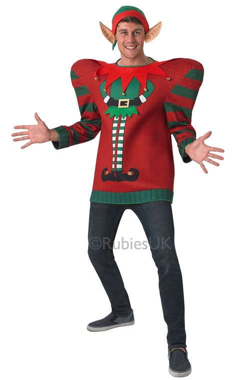 Christmas Elf Jumper All Mens Christmas Costumes Mega Fancy Dress