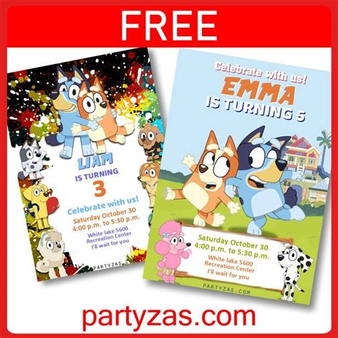 Free Editable Bluey And Bingo Templates Birthday Cards To Send By