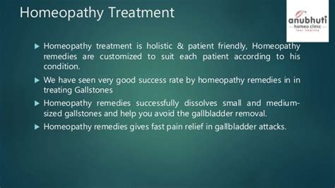 Homeopathy i don't now but to date i have seen the treatment for gall bladder stones is available only in ayurveda. Gallstone gallbladder homeopathy treatment by anubhuti ...