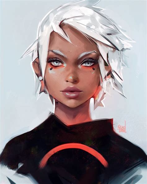 Crimson By Rossdraws Digital Painting Female Character Design
