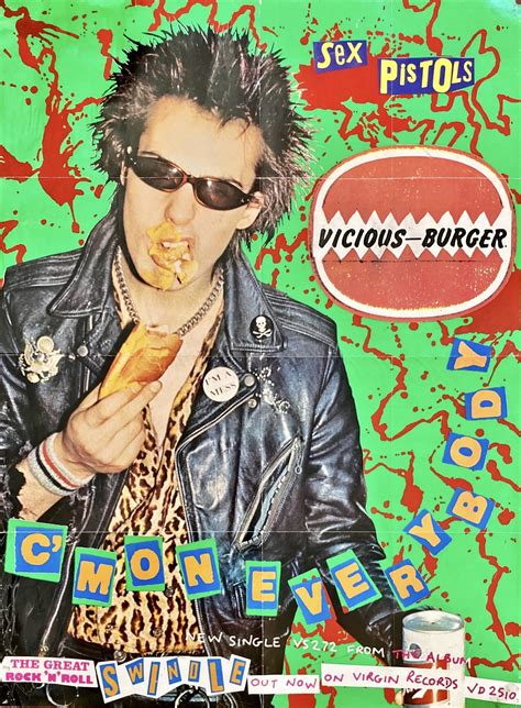 Sex Pistols Sid Vicious Promo Poster C´m On Everybody 1979 Virgin Records ⋆ Popdom