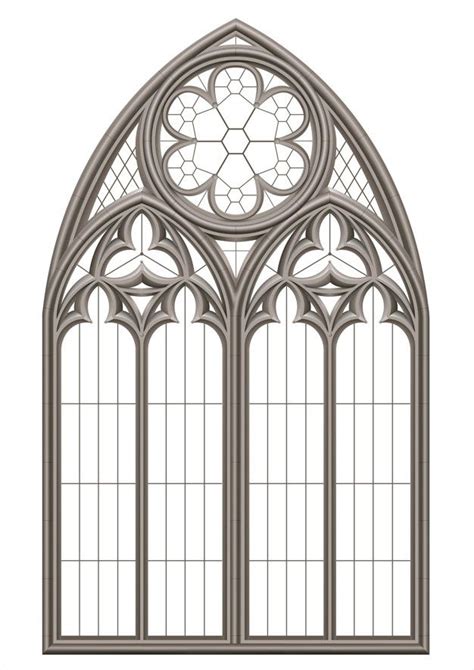 Premium Vector Medieval Gothic Stained Glass Window Medieval