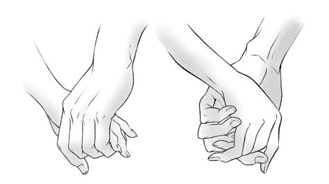 Cute Anime Couples Drawings Holding Hands