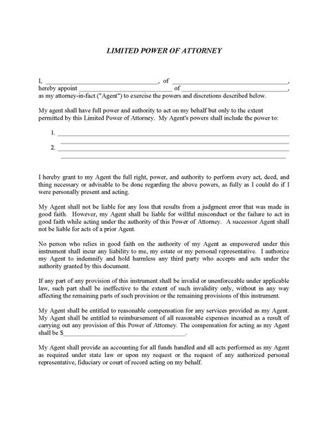 North Carolina Temporary Power Of Attorney Form Free Printable Legal Forms