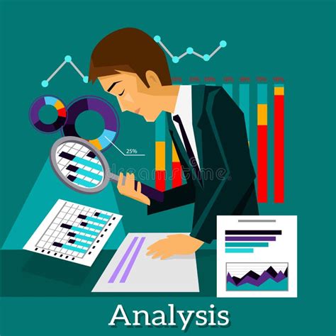 Man Analysis Infographic And Data Stock Vector Illustration Of