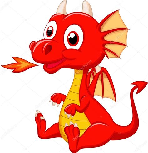 Cute Baby Dragon Cartoon Stock Vector Image By ©tigatelu 35078867