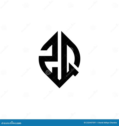 Zq Logo Monogram Geometric Shape Style Stock Vector Illustration Of
