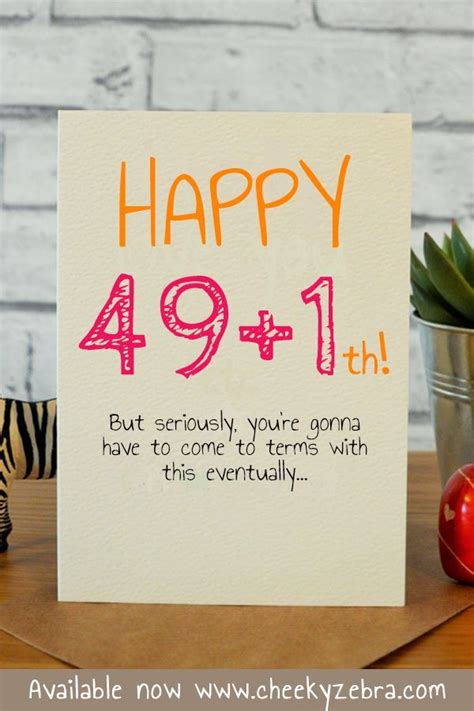 Happy birthday to the person i want to spend my life with. Funny 50th Birthday Card Female #moms50thbirthday Funny ...