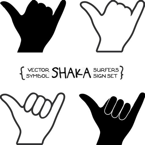 Signe De Main De Shaka De Surfers De Vecteur Illustration De Vecteur