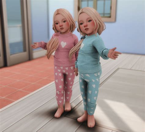 𝓁𝒾𝓉𝓉𝓁𝑒𝓉𝑜𝒹𝒹𝓈 🎀 Toddler Lookbook Heart Cozy Outfit Patreon Sims 4