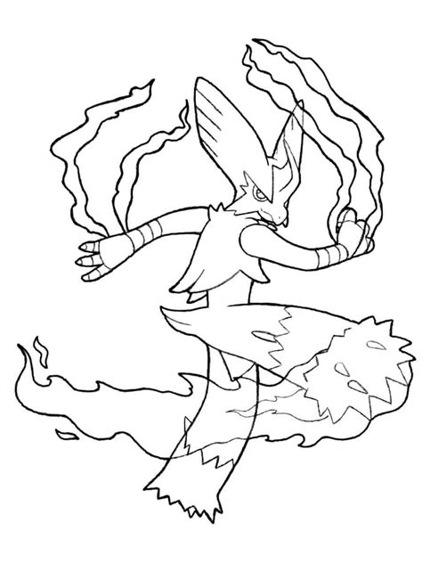 Pokemon Blaziken Coloring Pages Free Printable