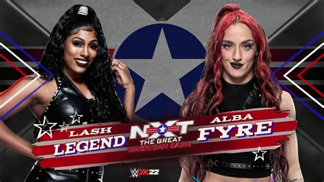 wwe 2k22 ps5 alba fyre vs lash legend youtube