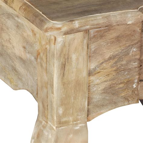 Table Console Bois De Manguier Massif 120 X 50 X 80 Cm