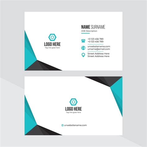 Free Printable Business Card Template 6066863 Vector Art At Vecteezy