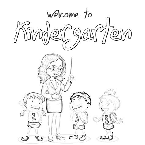 Welcome To Kindergarten Coloring Pages 7 Printable Sheets Simple To