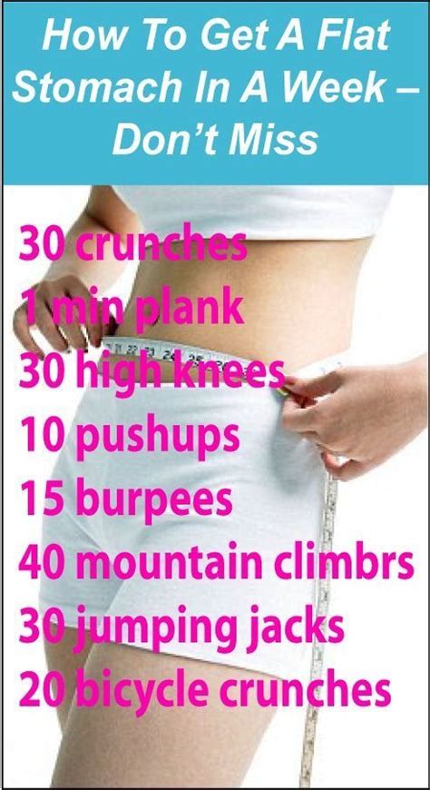 How To Get A Flat Stomach In A Week Dont Miss With Images