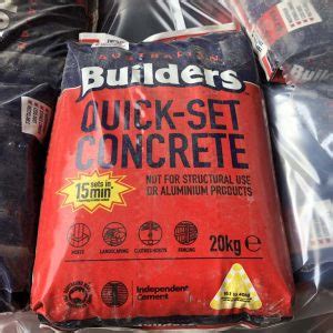 Australian Builders Concrete Quick Set Kg Bag I Got Wood