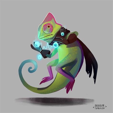 Alex Braun Fantasy Character Design Chameleon Art