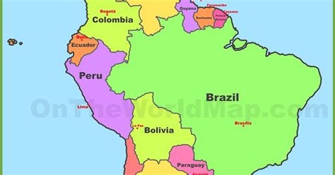 Map Of South America With Countries Living Room Design 2020