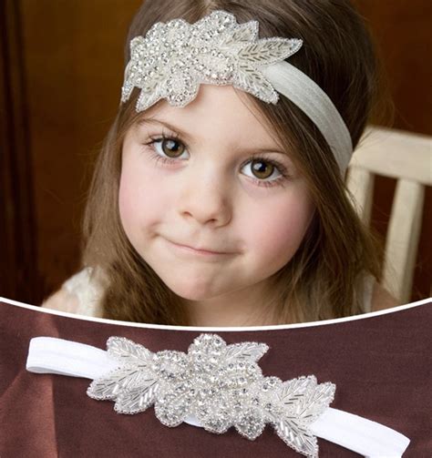 Buy New Design Baby Girl White Headband Crystal Flower