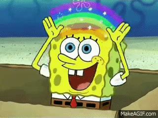 Spongebob Makes A Rainbow On Make A Gif