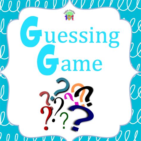 Guessing Game For Esl Class Guessing Games New Vocabulary Words