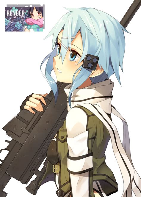 The japanese defense force take action against these monsters and push them back into the &quot;gate&quot;. Gun Gale Online Anime Girl Png render by ...