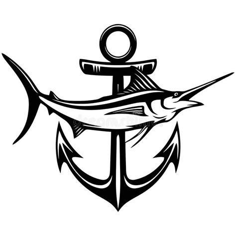 Blue Marlin Fish Fishing Logo Template Club Emblem Fishing Theme
