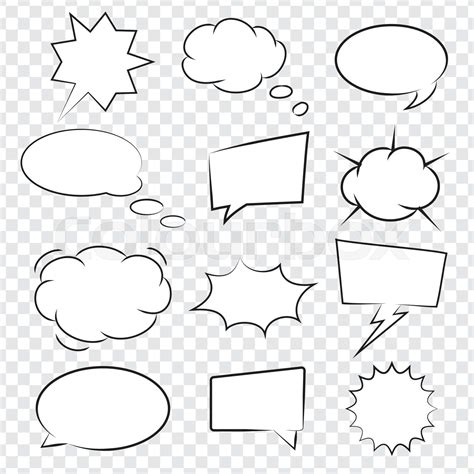 Comic Book Speech Bubbles Stock Vector Colourbox