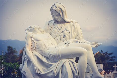 La Pieta Statue The Blessed Virgin Mary Holding Dead Jesus Christ