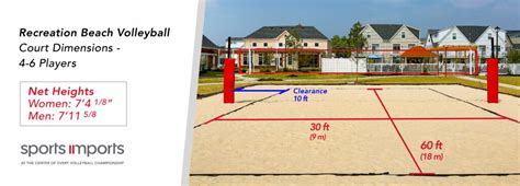 Beach Volleyball Court Dimensions Sports Imports