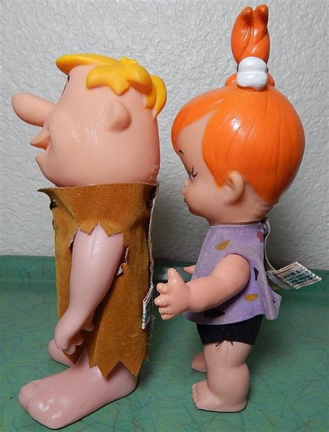 1970 Barney Rubble And Pebbles Flintstone Dakin Dolls Flintstones Hong